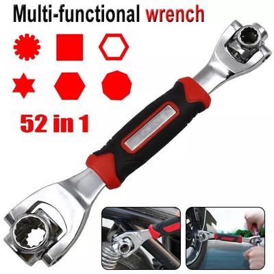 52 in 1 Universal Wrench Adjustable Tools Multi-Function Socket Tiger Spanners