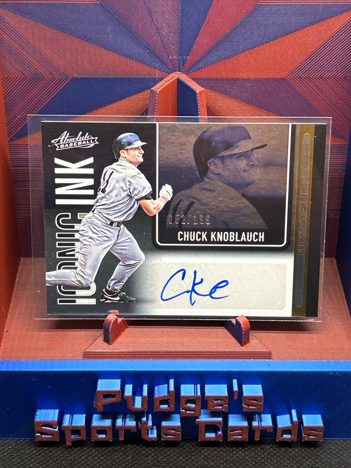 2022 Panini Absolute Iconic Ink /199 Chuck Knoblauch Auto - J536