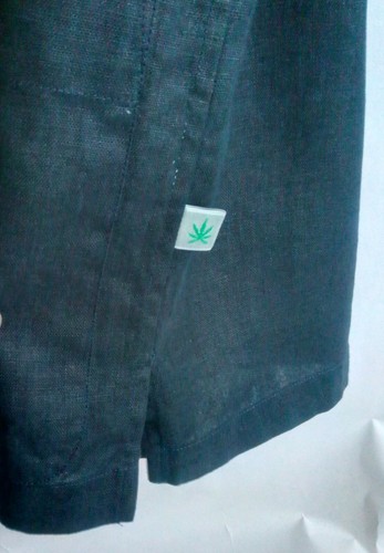 Giacca da città Italia misto lino bottone dritto blu navy L/Slv tasca a spacco Eur 56 - Foto 4 di 11