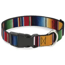 Buckle Down Dog Collar Zarape Stripe - Narrow - Wide S M L - Made in USA