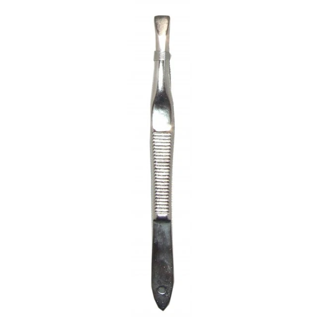 CREST MEDICAL 8.5cm First Aid Medical Splinter Tweezers Forceps - Stainless Steel Flat Edge