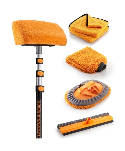 Car & RV Wash Brush Kit 48-144״ Long Extendable Handle Car, RV, Tru... Fas