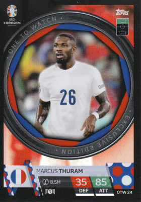 Marcus Thuram Frankreich One to Watch Exclusive Edition Fußball Karte OTW 24