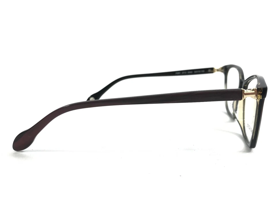 FYSH Eyeglasses Frames 3714 S402 Striped Brown Cat Eye Full Rim 54-16-135 - Image 3 of 4