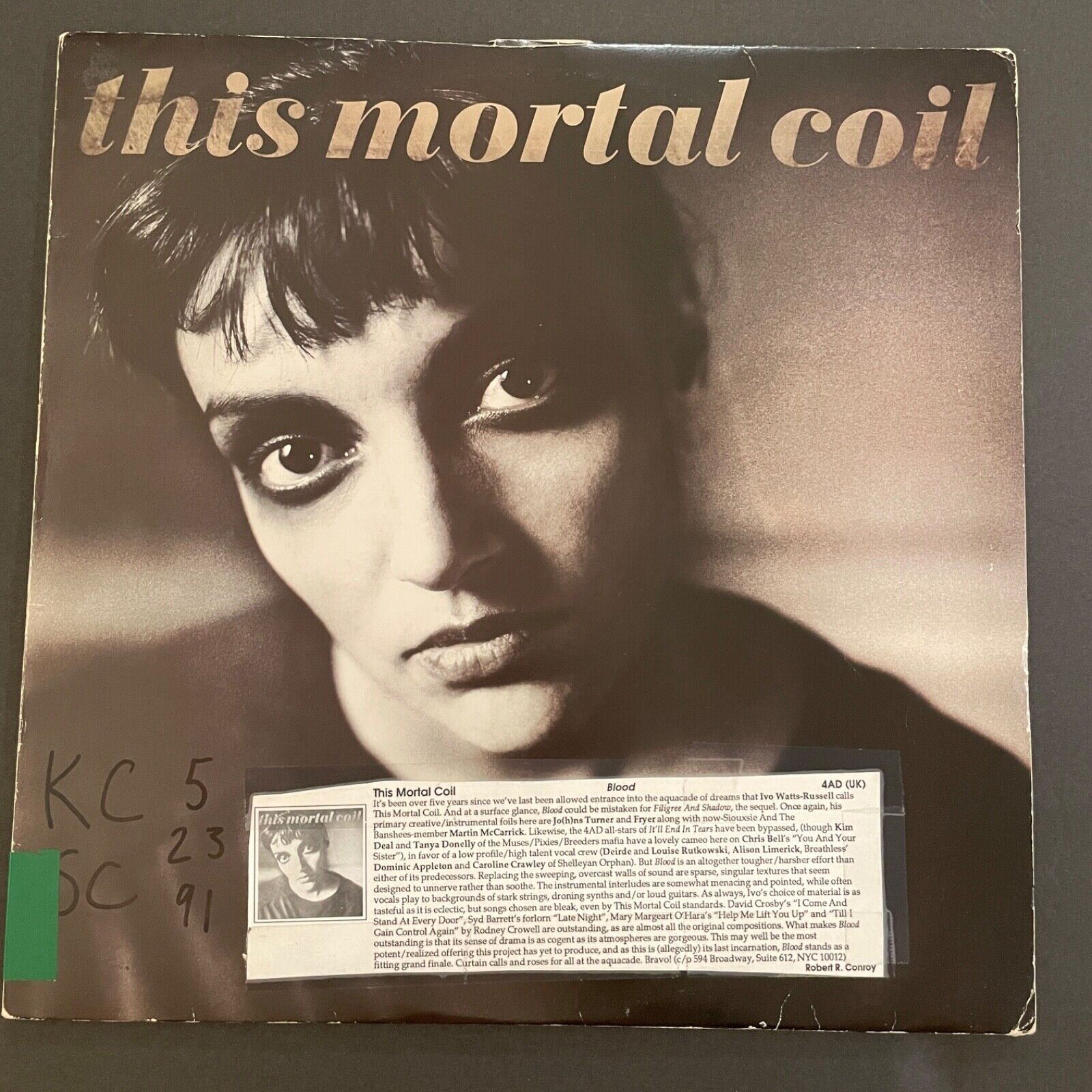 This Mortal Coil Blood 4AD 1991 UK Press VG+ Promo DAD 1005 