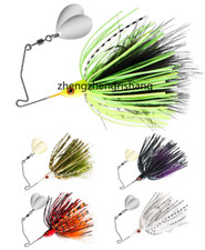 5PCS Spinnerbait Fishing Lure Buzzbait 9g Blade Bait Spoon Rubber Skirt Bass