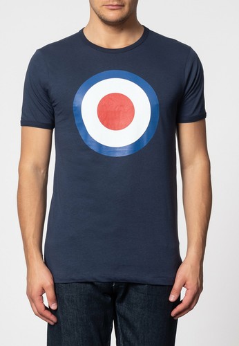 Men's Navy Blue Fitted T-Shirt with Mod 