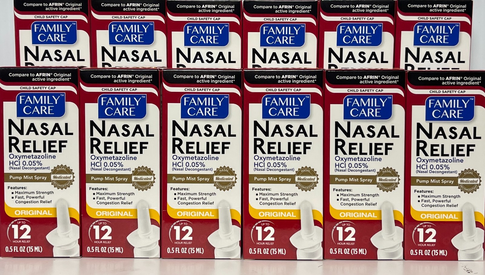 GoodSense Nasal Decongestant Spray – 12-Hour Relief, 1 Fl Oz, 3-Pack, Allergy & Congestion Treatment