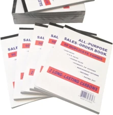 Large Sales Order Book Receipt Invoice Duplicate Carbonless Copy 50 Sets 5.5" X 