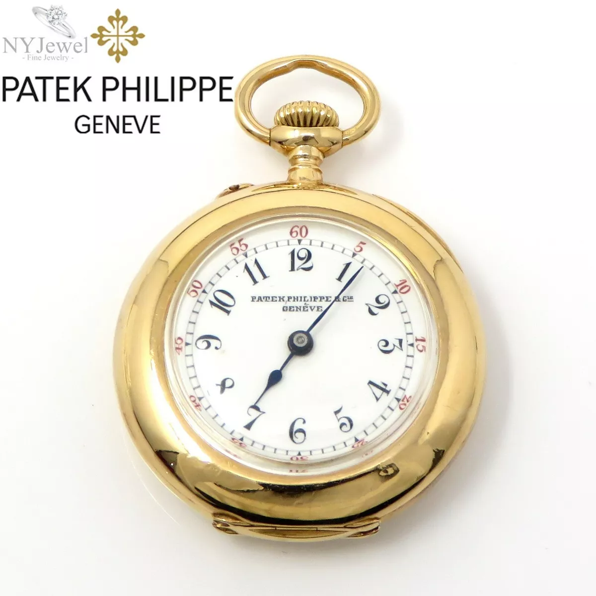 después del colegio El camarero tofu NYJEWEL Patek Philippe 18k Solid Gold Monogram Pocket Watch | eBay