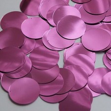 Round Sequin 30mm Orchid Pink Metallic Paillettes. Made in USA