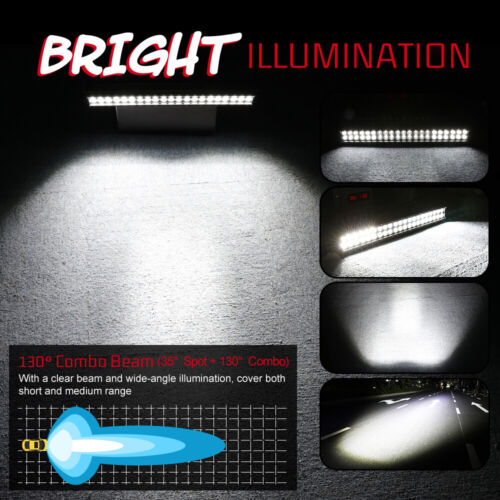 20" LED Work Light Bar Spot Flood Combo Offroad ATV For Ford F-150 Lower Bumper - Picture 2 of 15