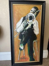 ED CESENA  “Dickie Wells Blues” Original Acrylic 1992