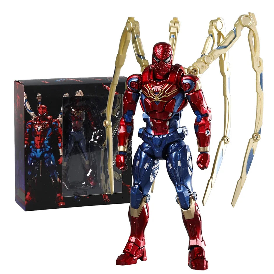 Sentinel Fighting Armor Iron Spider-Man PVC Action Figure Model