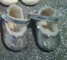 Scarpette ballerine argentate con paiette bambina bimba, idea regalo neonato!