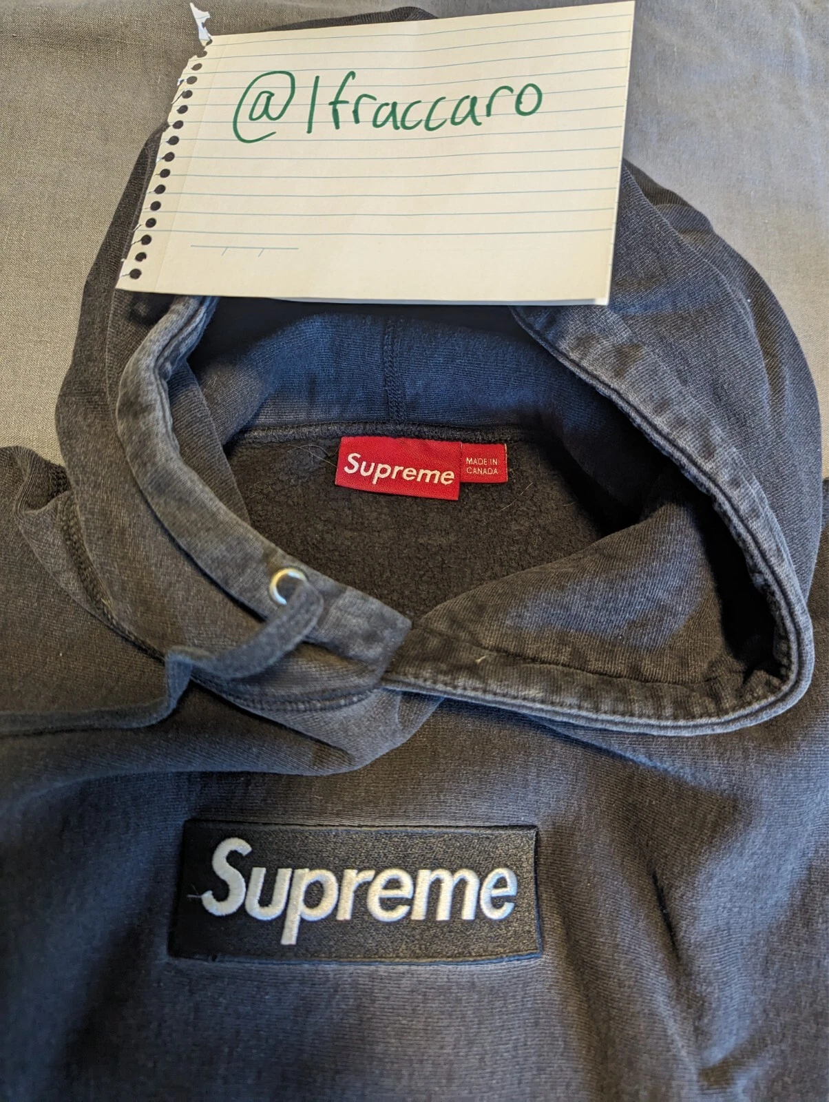 Supreme Black Box Logo Hoodie Size Large L