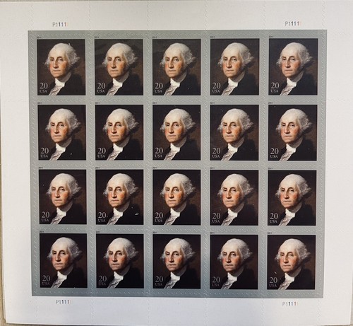 2011 GEORGE WASHINGTON STAMP SHEET-SCOTT #4504 PANE OF 20 POSTAGE STAMPS 20C MNH - Picture 1 of 13