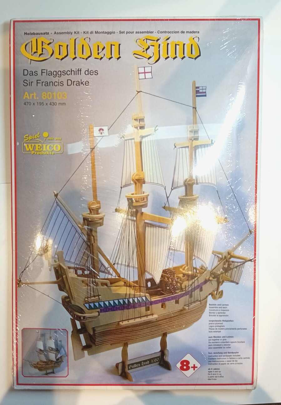 Weico 80103 Golden Hind Wooden Assembly Kit.
