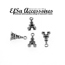 20 Eiffel Tower pendants, charms, antique silver, DIY jewelry for wholesale price zm150