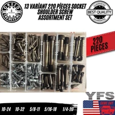 13 VARIANT 220 PIECES Alloy Steel Socket Head Shoulder Screw Assortment Set