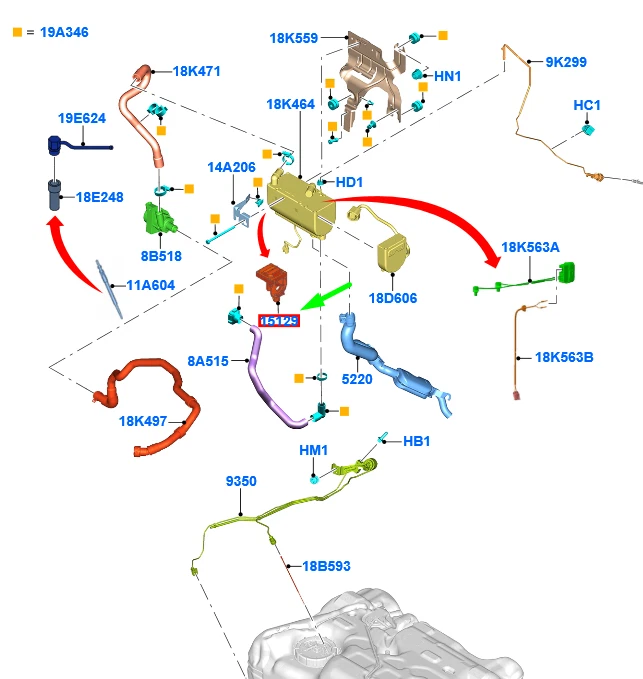 FORD KUGA MK2 C520 Auxiliary Fuel Fired Pre-Heater Fan Assy  