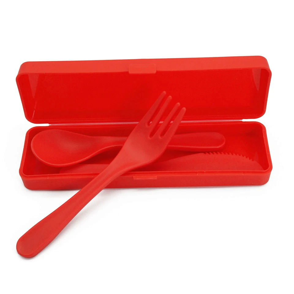 Besteck Set 3 tlg. Campingbesteck Reisebesteck Messer Gabel Löffel in Box - Bild 3 von 3