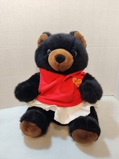 Vintage Wacky Bear Factory Plush Teddy stuffed animal Tennis Outfit. 10"