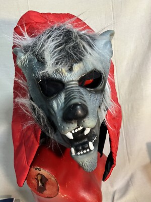 VTG Wolf Werewolf Rubber Halloween Mask Easter Unlimited Spooky Costume V5216
