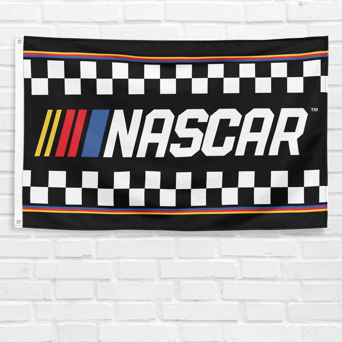 Vintage 3 x 5 NASCAR Checkered Flag Man Cave Banner