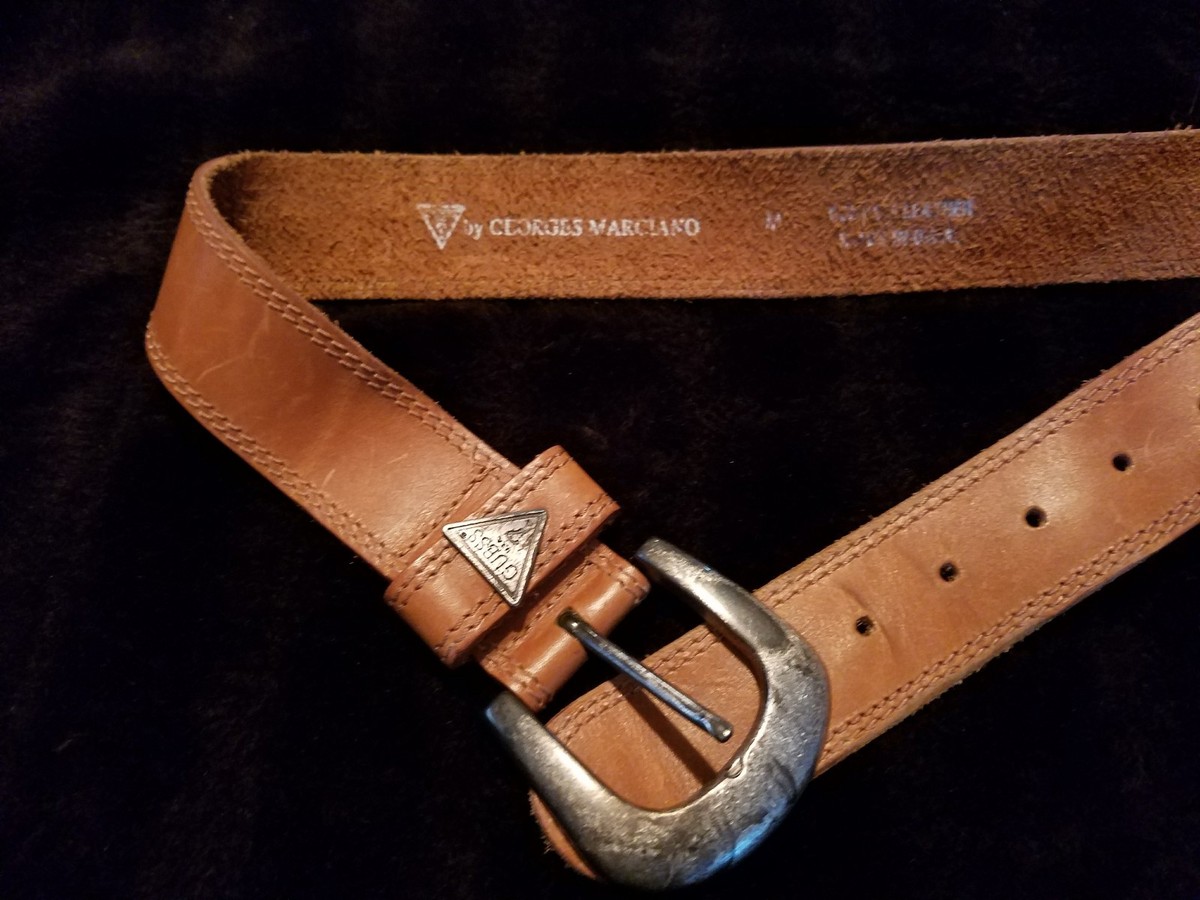 Vintage Guess Georges Marciano Brown Lizard Embossed Leather Western Belt 30 USA Vintage 90s Guess Leather Embossed Belt - Etsy main image 4