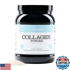 NatureWise Collagen Peptides Powder with Hyaluronic Acid and Vitamin C - Unfl