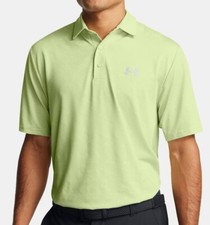 Under Armour Men's Playoff 3.0 Golf Polo Shirt Check Jacquard Green 70 NEW