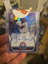 2023 Bowman Chrome Yosy Galan 1st Prospect Auto /250 Purple Ref. Rangers