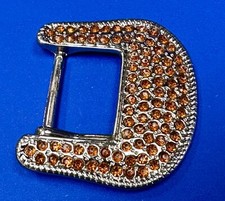 Brown Rhinestone Covered Ranger Style Cowgirls Replacement Belt Buckle