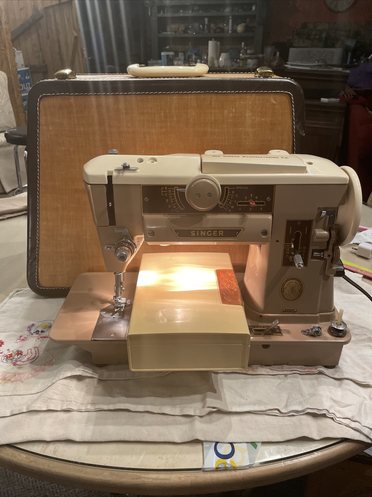 Vintage Singer Model 401a Slantomatic Sewing Machine Power Cord READ eBay