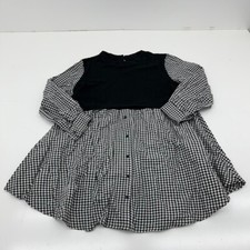 Shein Gray Plaid Long Sleeve Button-Up Shirt Dress Women's Size 2XL NEW