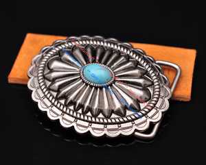 mens turquoise belt buckle
