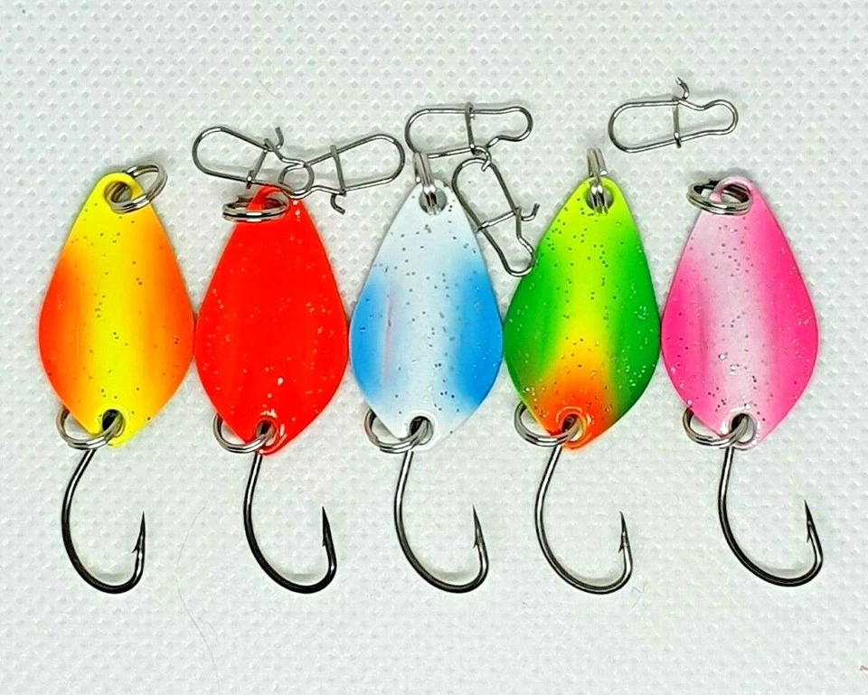 5x 1,3 g Trout Spoon Set Japanblinker Forellenblinker Schlepplöffel Angelköder - Bild 3 von 4