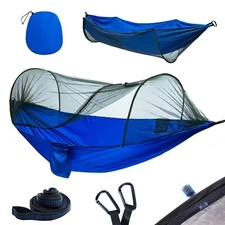 Outdoor Camping Mosquito Net Nylon Hammock Hanging Sleeping Swing Parachute Bed