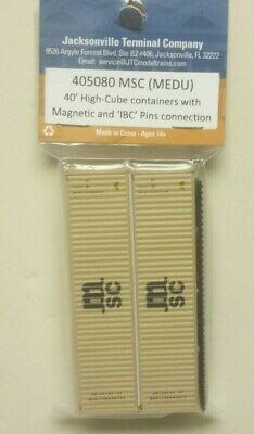 JTC Model Trains 405004 N 40' HiCube Containers C.S. MSC (Set of 2)
