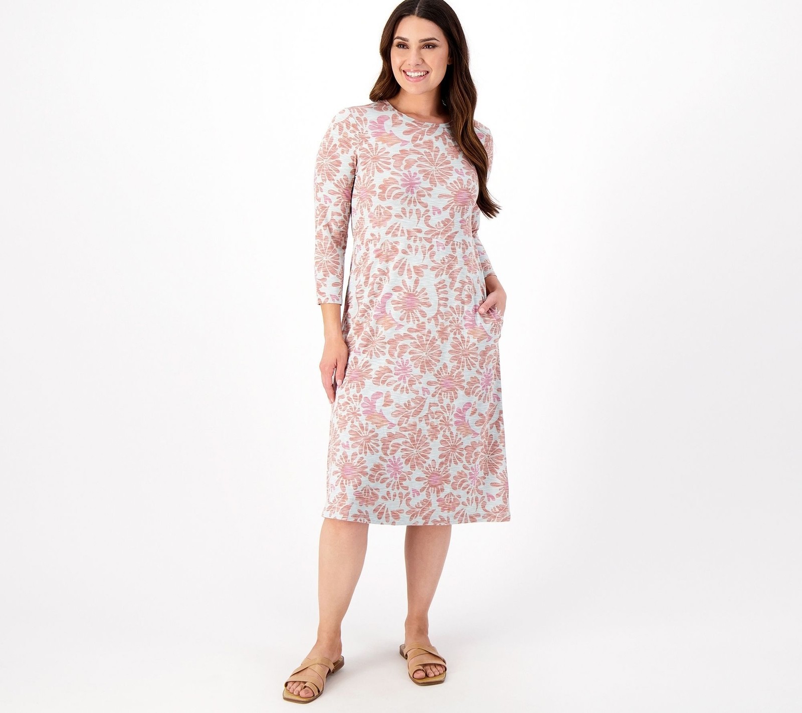 LOGO by Lori Goldstein Women's Dress Sz S Regular Printed Multi-colored A609289