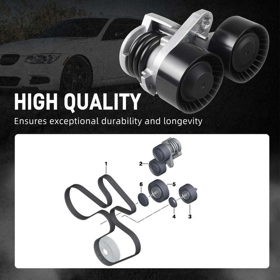 Kit de tensor de correa con polea y correa de transmisión para BMW X1 E84 Xdrive35i 2013-2015 Foto 3 de 4