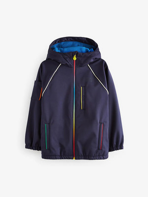Little Bird by Jools Oliver marineblau Regenbogenbesatz Duschmantel £46 Größe 8-9 Jahre