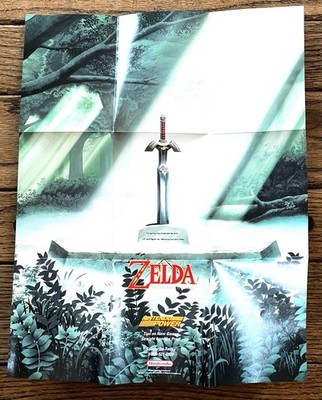 ZELDA Link to the Past SNES Super Nintendo 1992 Promo Poster Insert GP-SNS-USA-2