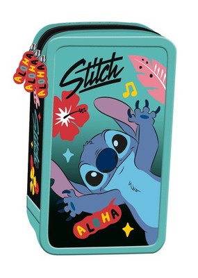 St. Majewski - Federmäppchen 3 Fächer - Motiv Lilo & Stitch Aloha