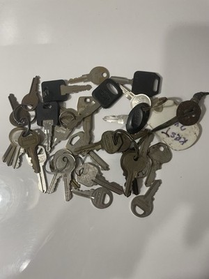 Assorted Vintage Key Lot Master National Lock Cabinet Utility Mailbox Keys