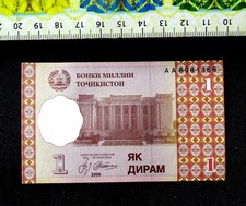 ( USA0.48 ) , Tajikistan  Banknote , ( New . UNC ) , 1 Diram , Year : 1999 .