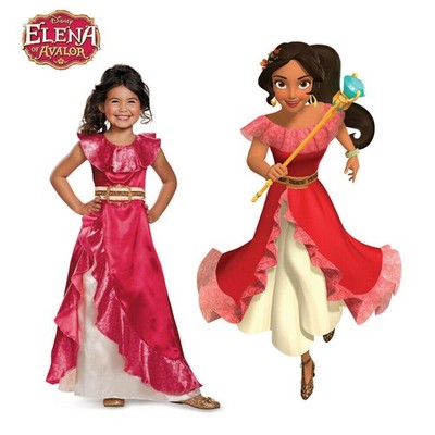 Latina Prinzessin Kleid Elena Avalor Abenteuer Kostüm Mädchen Halloween Cosplay