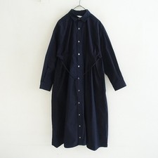 ASEEDONCLOUD Indigo-Dyed Tuck Dress, Size F 2023AW 