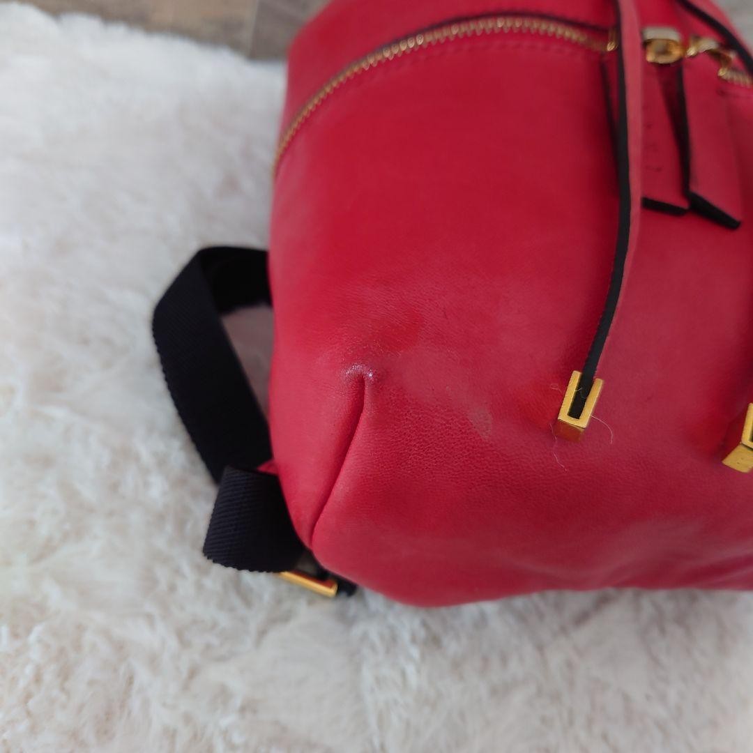 Marni Red Leather Mini Drawstring Backpack Genuin… - image 8